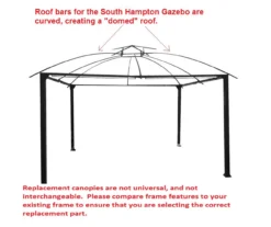 South Hampton Gazebo Canyon Stripe Replacement Canopy -Household Items Sale 810549300 3
