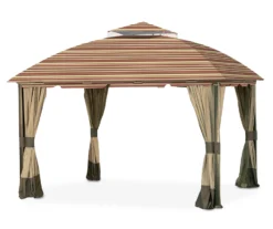 South Hampton Gazebo Canyon Stripe Replacement Canopy -Household Items Sale 810549300 5