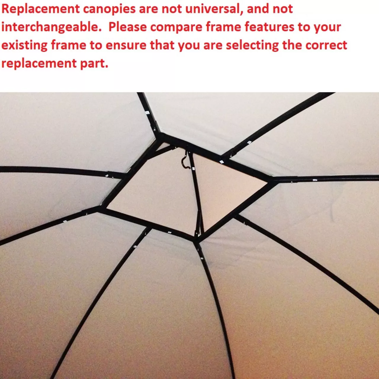 Somerset Gazebo Canyon Stripe Replacement Canopy 7 Somerset Gazebo Canyon Stripe Replacement Canopy - Image 5