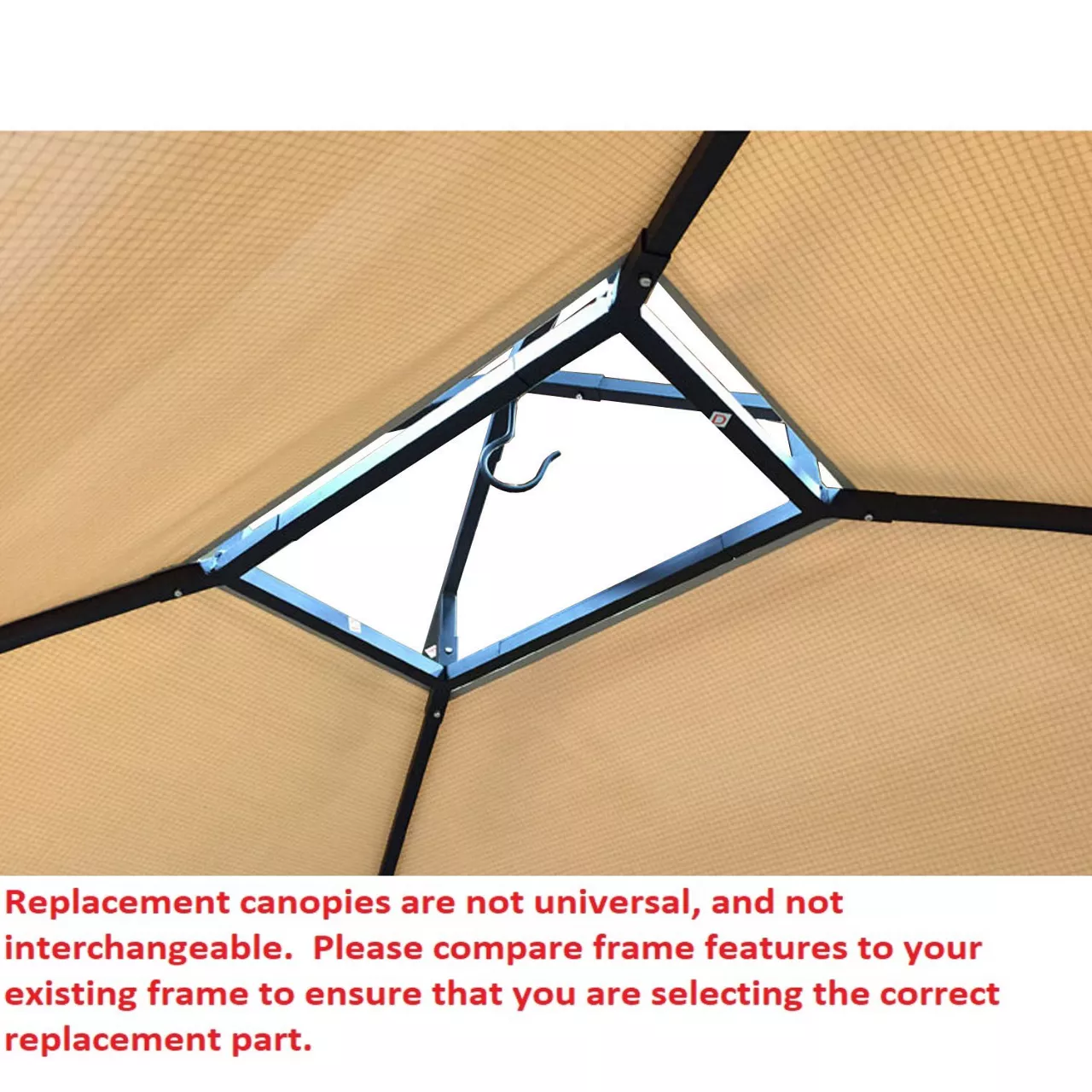 Windsor Grill Gazebo Canyon Stripe Replacement Canopy 6 Windsor Grill Gazebo Canyon Stripe Replacement Canopy - Image 4