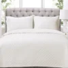 Ava White Diamond-Quilted Full/Queen 3-Piece Quilt Set 2 Ava White Diamond-Quilted Full/Queen 3-Piece Quilt Set -Household Items Sale 810552952