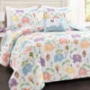 Hygge White & Pastel Elephant Full/Queen 4-Piece Quilt Set 2 Hygge White & Pastel Elephant Full/Queen 4-Piece Quilt Set -Household Items Sale 810552999