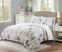 Adalia Floral Reversible 3-Piece Quilt Set 25 Adalia Floral Reversible 3-Piece Quilt Set -Household Items Sale 810553341 11