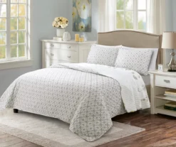Adalia Floral Reversible 3-Piece Quilt Set 20 Adalia Floral Reversible 3-Piece Quilt Set -Household Items Sale 810553342 21