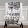 Hygge White & Black Geometric Throw, (50" X 60") 2 Hygge White & Black Geometric Throw, (50" X 60") -Household Items Sale 810553465
