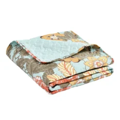 Blue & Yellow Floral Sydney Quilted Throw, (50" X 60") 12 Blue & Yellow Floral Sydney Quilted Throw, (50" X 60") -Household Items Sale 810553516 3