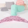Pink & Mint Ruffle Sherpa Mermaid Tail Wearable Throw -Household Items Sale 810553556