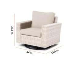 Broyhill Eagle Brooke All-Weather Wicker Swivel Cushioned Patio Glider -Household Items Sale 810557273 2