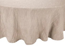 Cuisinart Tan Texture-Stripe Fabric Tablecloth