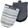 Cuisinart Castlerock Gray & White Dashed Stripe Mini Oven Mitt, 2-Pack -Household Items Sale 810558270 1