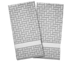 Cuisinart High-Rise Brick Pattern Kitchen Towel, 2-Pack