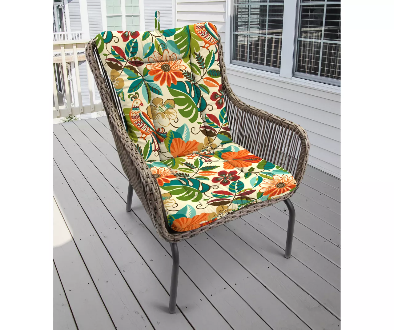Lensing Jungle Euro Style Outdoor Chair Cushion 4 Lensing Jungle Euro Style Outdoor Chair Cushion - Image 2