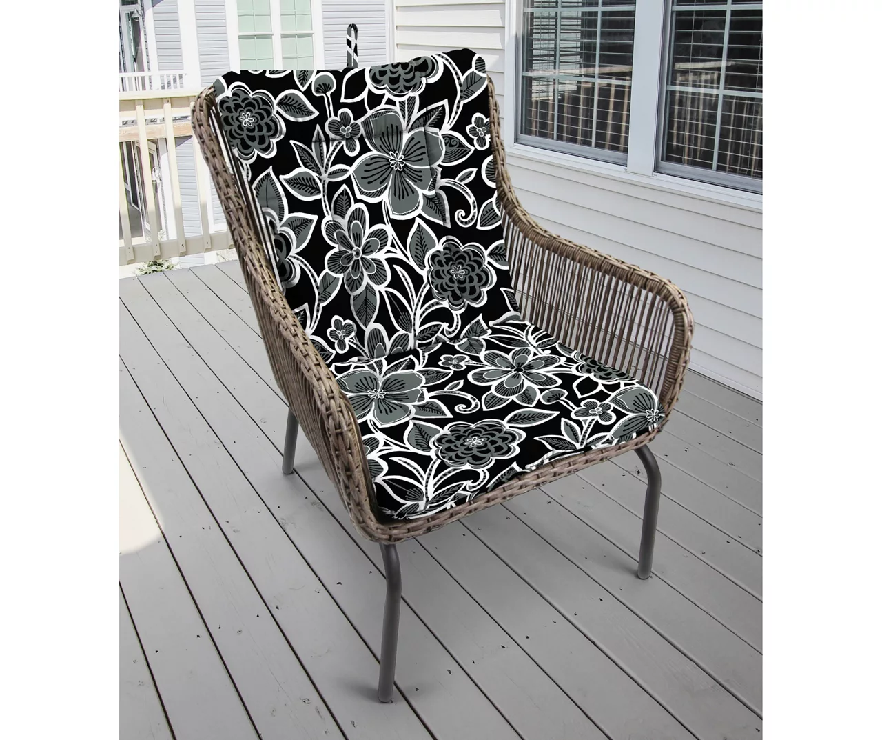 Halsey Shadow Euro Style Outdoor Chair Cushion 4 Halsey Shadow Euro Style Outdoor Chair Cushion - Image 2