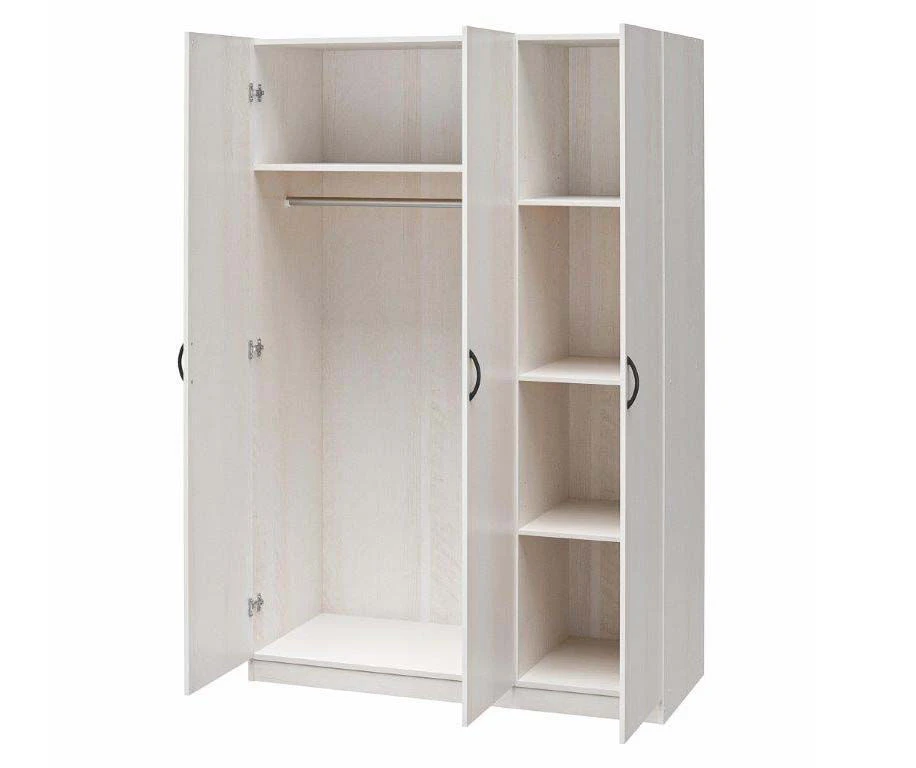 Ivory Oak 3-Door Storage Wardrobe 11 Ivory Oak 3-Door Storage Wardrobe - Image 9