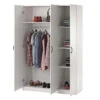 Ivory Oak 3-Door Storage Wardrobe -Household Items Sale 810561398 4
