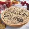 "Something Cheesy" Bamboo Lazy Susan Charcuterie Board, (10") -Household Items Sale 810564501 1