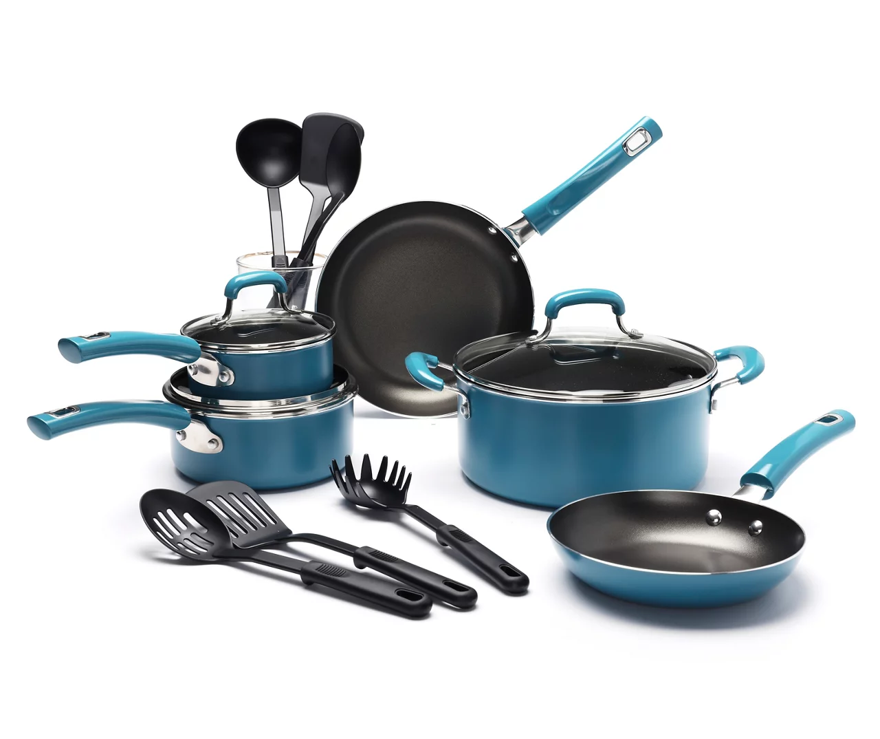 Non-Stick 14-Piece Rivet Handle Cookware Set 4 Non-Stick 14-Piece Rivet Handle Cookware Set - Image 2