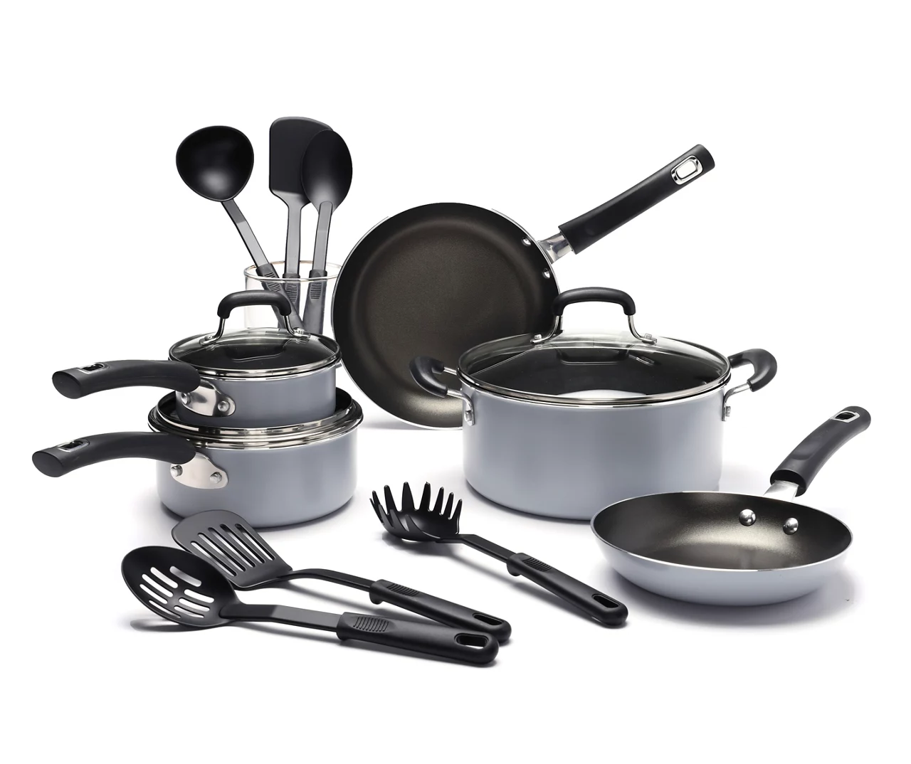 Non-Stick 14-Piece Rivet Handle Cookware Set 3 Non-Stick 14-Piece Rivet Handle Cookware Set