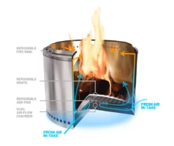 19" Stainless Steel Low Smoke Wood Burning Fire Pit -Household Items Sale 810569552 3