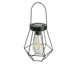 Northlight Black Geometric Hanging Solar Lantern -Household Items Sale 810576103 4