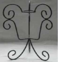 11.25" Black Swirled Gazing Ball Stand -Household Items Sale 810576137 2