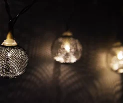 Sienna Silver Mesh Globe LED Micro Wide Angle Light Set, 10-Lights -Household Items Sale 810576208 2