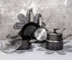 Blue Cosmo 12-Piece Nonstick Cookware Set