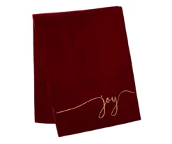 "Joy" Red Table Runner