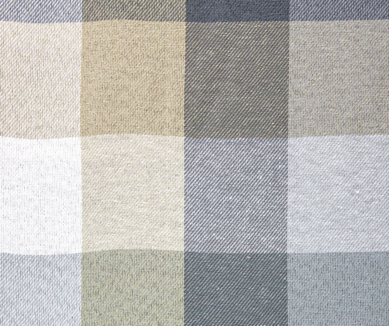 Cuisinart Oyster Gray & Tan Plaid Fabric Tablecloth 6 Cuisinart Oyster Gray & Tan Plaid Fabric Tablecloth - Image 4