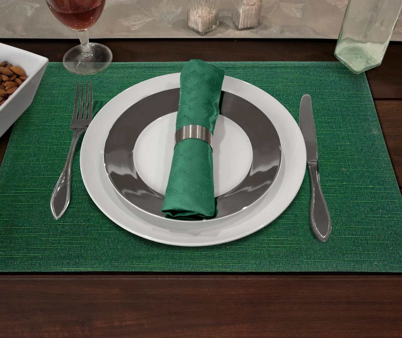 Cuisinart Duck Green Textured Placemats, 4-Pack 6 Cuisinart Duck Green Textured Placemats, 4-Pack - Image 4