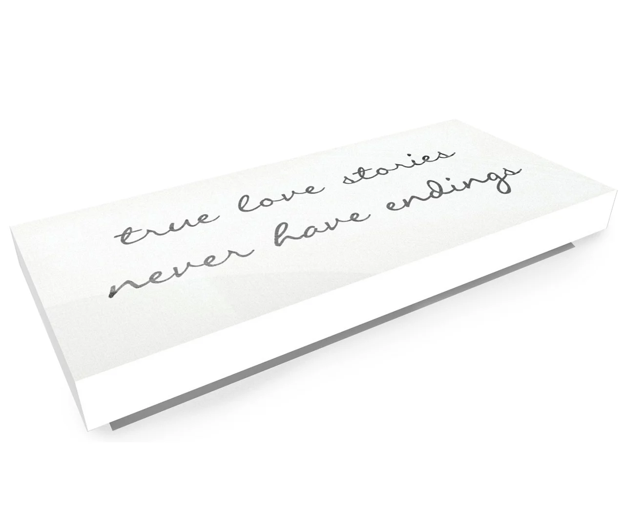"True Love Stories" White & Gray Wall Plaque 4 "True Love Stories" White & Gray Wall Plaque - Image 2