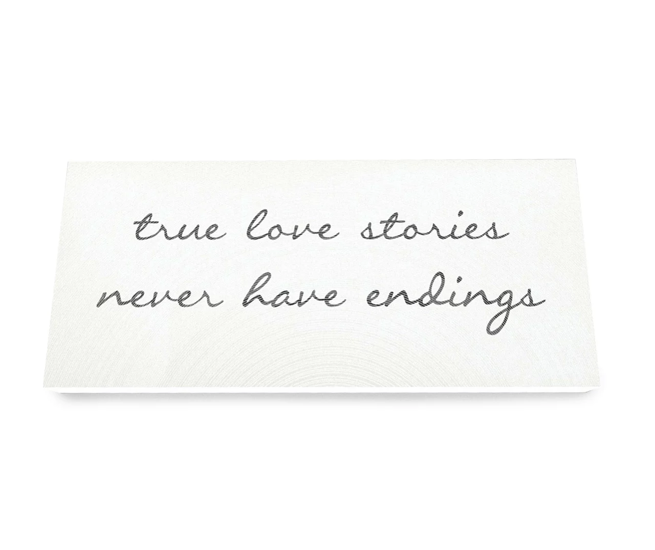 "True Love Stories" White & Gray Wall Plaque 5 "True Love Stories" White & Gray Wall Plaque - Image 3