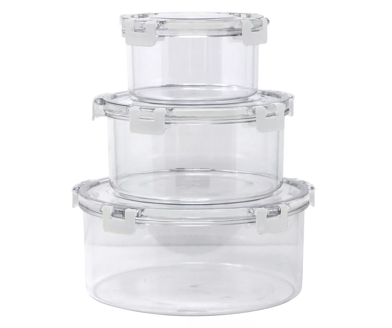 3-Piece Round Airtight Container Set 4 3-Piece Round Airtight Container Set - Image 2