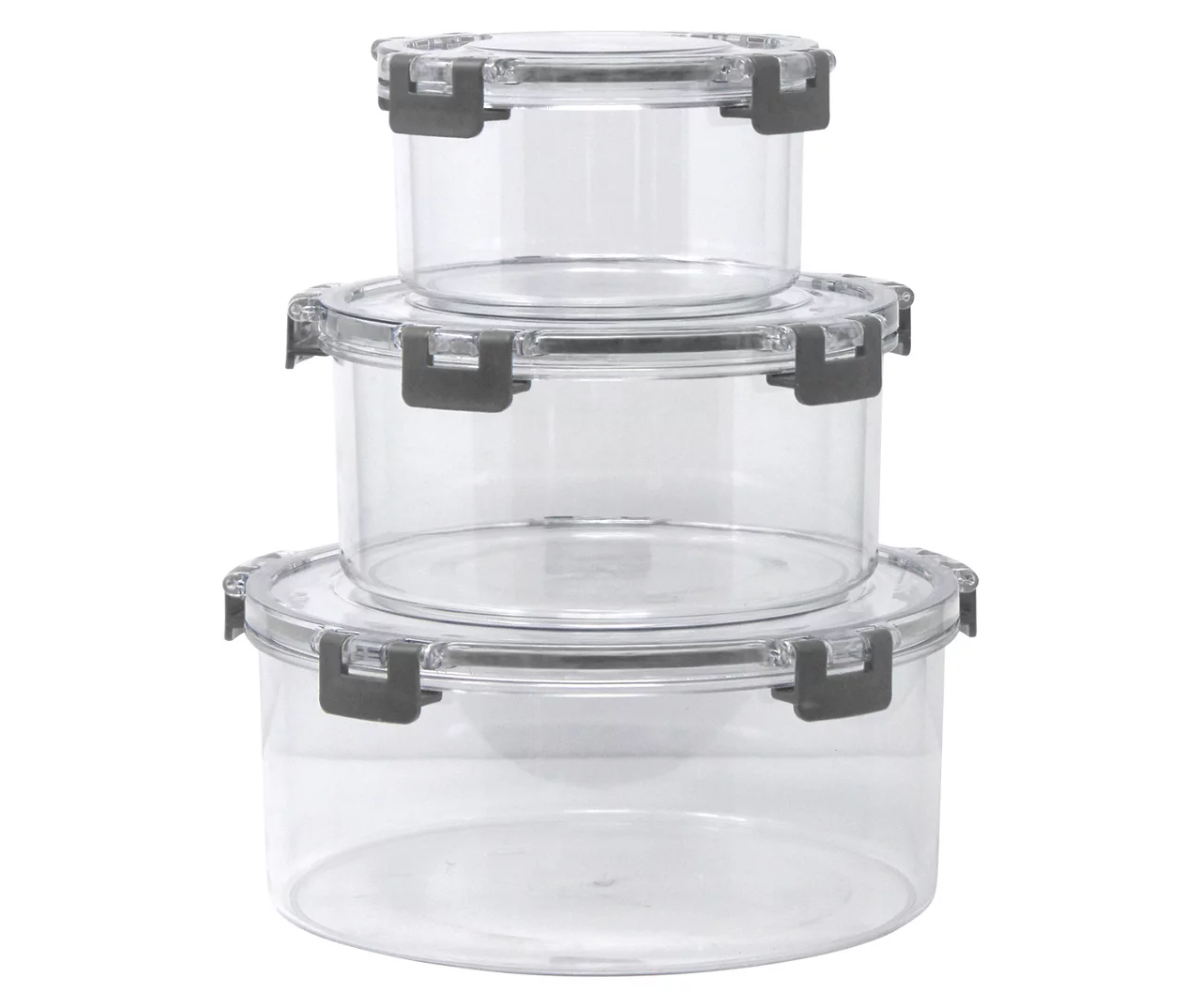 3-Piece Round Airtight Container Set 3 3-Piece Round Airtight Container Set