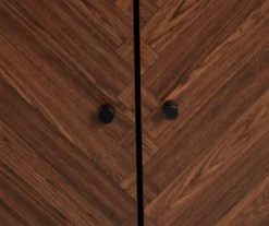 Walnut Chevron 2-Door Storage Cabinet 18 Walnut Chevron 2-Door Storage Cabinet -Household Items Sale 810584249 3