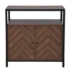 Walnut Chevron 2-Door Storage Cabinet 2 Walnut Chevron 2-Door Storage Cabinet -Household Items Sale 810584249 A0