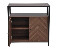 Walnut Chevron 2-Door Storage Cabinet 12 Walnut Chevron 2-Door Storage Cabinet -Household Items Sale 810584249 A7 1