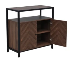 Walnut Chevron 2-Door Storage Cabinet 15 Walnut Chevron 2-Door Storage Cabinet -Household Items Sale 810584249 A7 3