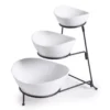 Gracious Dining 3-Piece Ceramic Bowl Set With Metal Rack -Household Items Sale 810585928 1