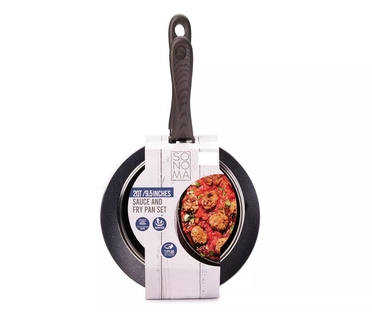 Navy 9.5" Fry Pan & Sauce Pan Set 3 Navy 9.5" Fry Pan & Sauce Pan Set