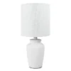White Textured Table Lamp With Bulb -Household Items Sale 810587568 A0 1