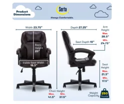 Mitchell Roasted Chestnut Vegan Leather Office Chair -Household Items Sale 810590318 6