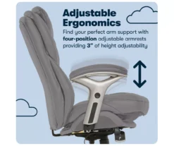 Claremont Gray Bonded Leather Office Chair -Household Items Sale 810590392 11