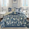 Bedford Blue & White Coastal Cotton Sateen King 7-Piece Comforter Set -Household Items Sale 810590834 810590833 810590832 1