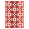 Rilassare Red & Orange Medallion Lattice Outdoor Area Rug, (5' X 7') -Household Items Sale 810591263 810591264 810591265 1 1