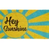 "Hey Sunshine" Yellow & Blue Coir Doomat 1 "Hey Sunshine" Yellow & Blue Coir Doomat -Household Items Sale 810591697 A0 1
