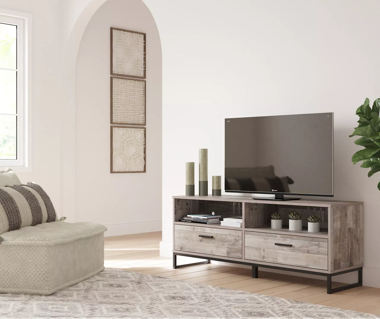 59" Neilsville Multi-Gray TV Stand 9 59" Neilsville Multi-Gray TV Stand - Image 7