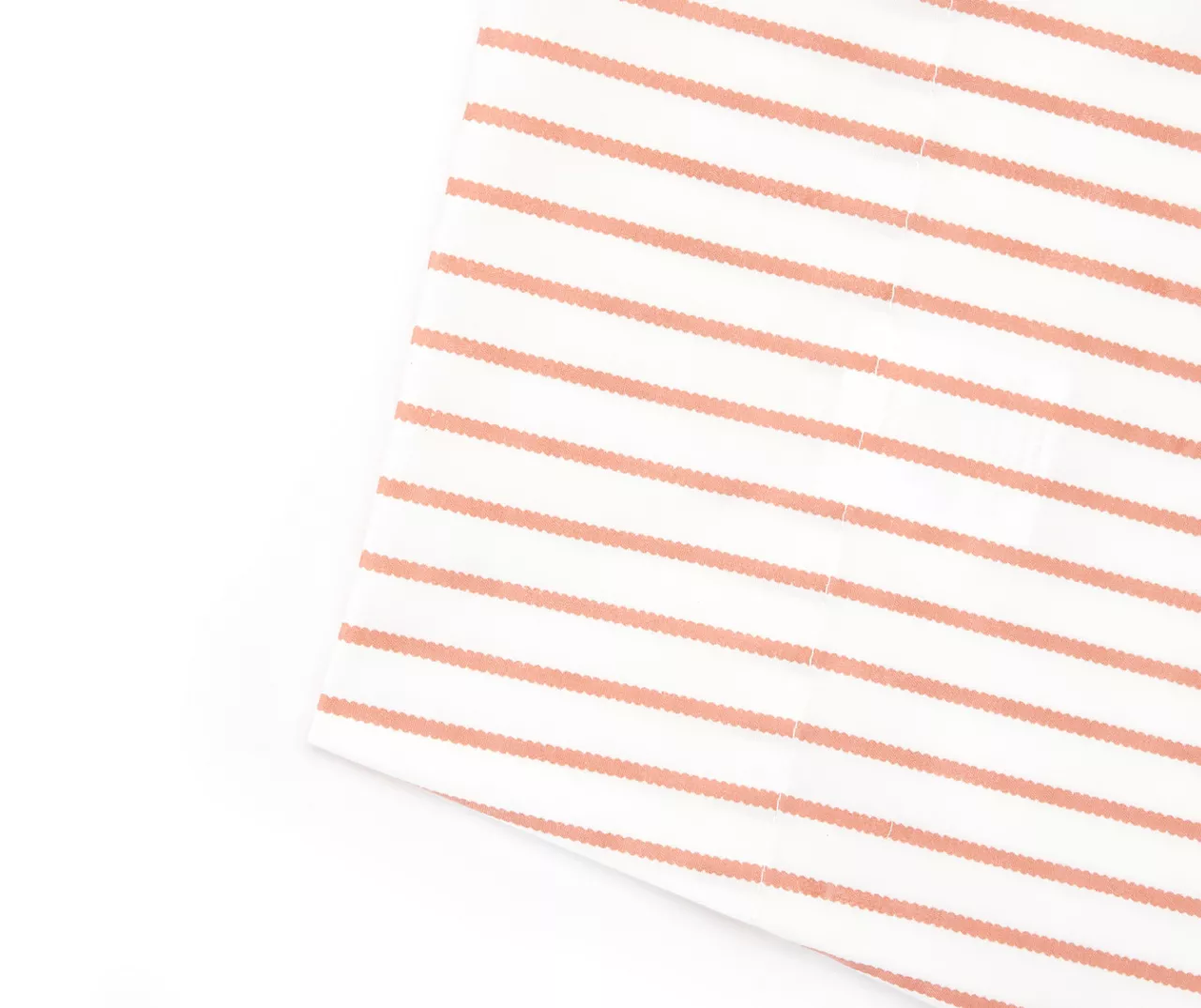 Real Living White & Coral Stripe Microfiber Sheet Set 5 Real Living White & Coral Stripe Microfiber Sheet Set - Image 3