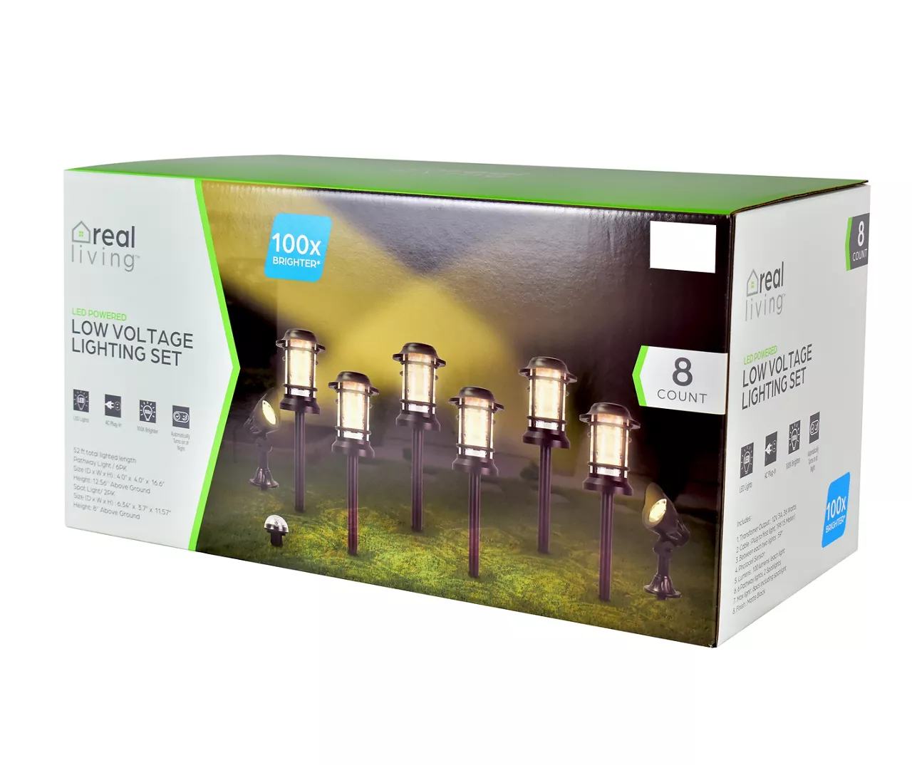 Low Voltage 8-Piece LED Photocell Pathway Marker & Spotlight Set 5 Low Voltage 8-Piece LED Photocell Pathway Marker & Spotlight Set - Image 3