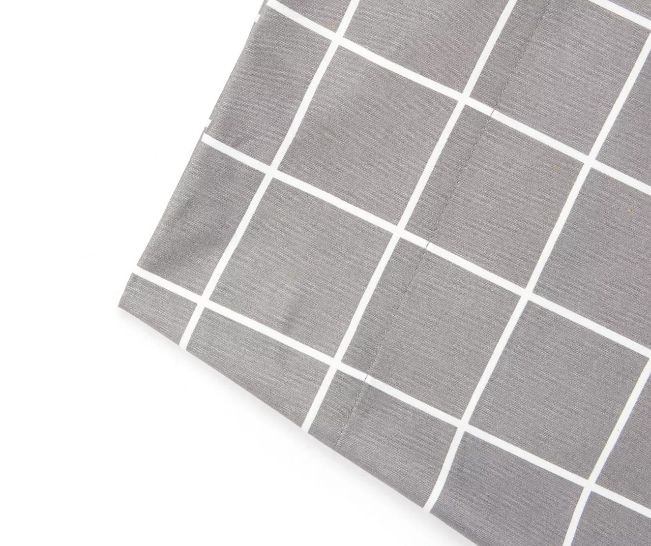 Real Living Gray & White Windowpane Microfiber Sheet Set 5 Real Living Gray & White Windowpane Microfiber Sheet Set - Image 3